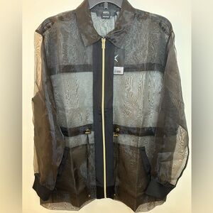 Sheer Cinched Black Jacket